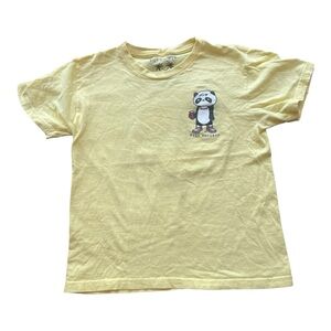 Riot Society Yellow Kids T-Shirt with Panda Design